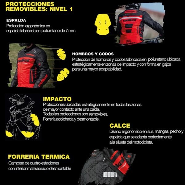 CAMPERA RADIKAL RIDE ROJA