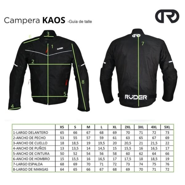 CAMPERA RUDER KAOS CORTA NEGRA