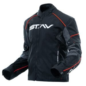 CAMPERA STAV CORE SPORT CORDURA CORTA URBANA NEGRA Y ROJO