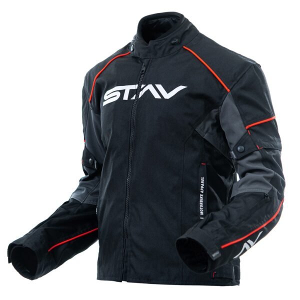 CAMPERA STAV CORE SPORT CORDURA CORTA URBANA NEGRA Y ROJO