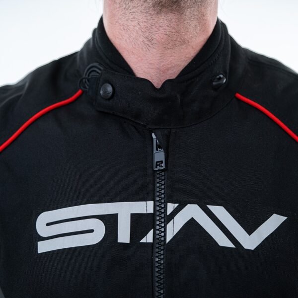 CAMPERA STAV CORE SPORT CORDURA CORTA URBANA NEGRA Y ROJO
