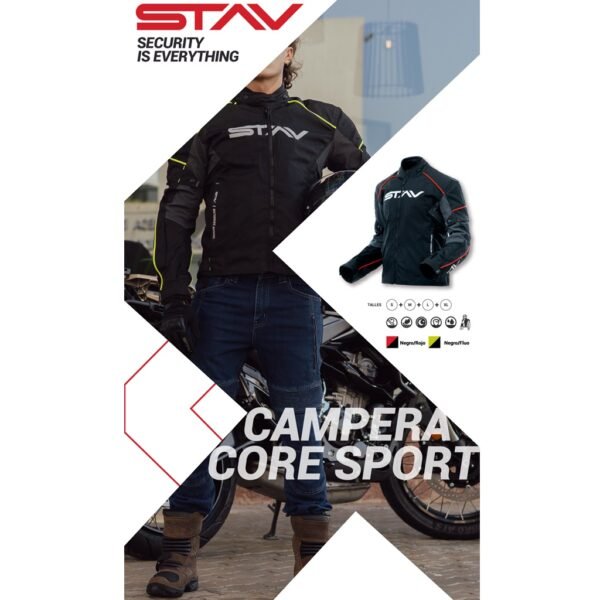 CAMPERA STAV CORE SPORT NEGRA FLUOR