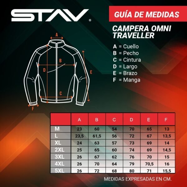 TALLES CAMPERA STAV PARKA TRAIL OMNI TRAVELLER