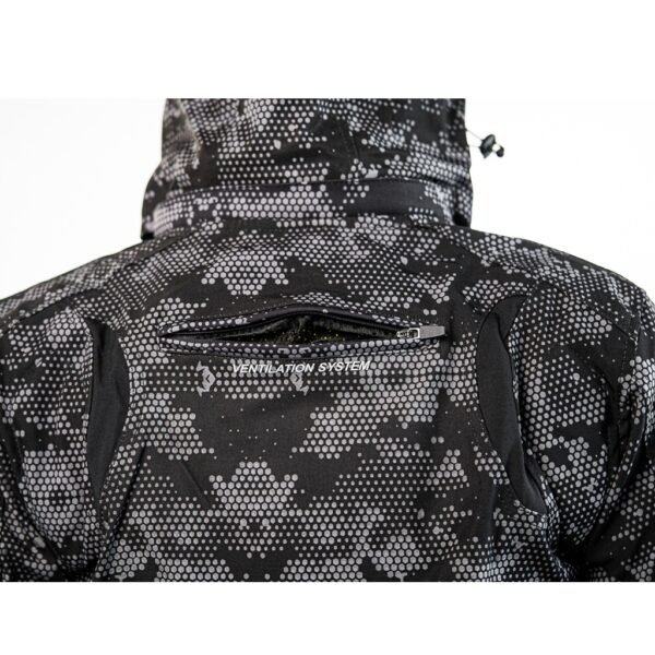 CAMPERA STAV PHANTON SOFTSHELL CON CAPUCHA NEGRA, GRIS