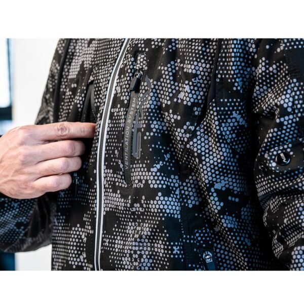 CAMPERA STAV PHANTON SOFTSHELL CON CAPUCHA NEGRA, GRIS