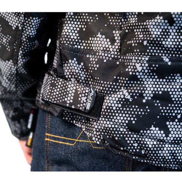 CAMPERA STAV PHANTON SOFTSHELL CON CAPUCHA NEGRA, GRIS