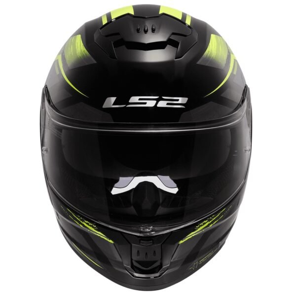 CASCO LS2 FF808 STREAM FURY NEGRO AMARILLO BRILLO