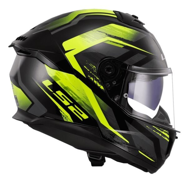 CASCO LS2 FF808 STREAM FURY NEGRO AMARILLO BRILLO