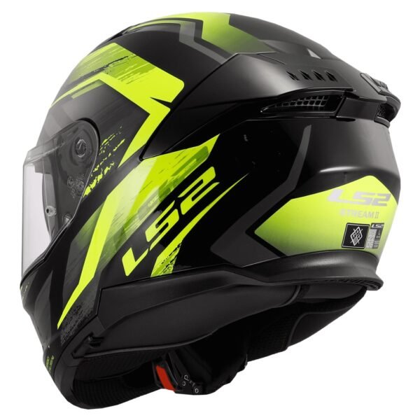 CASCO LS2 FF808 STREAM FURY NEGRO AMARILLO BRILLO