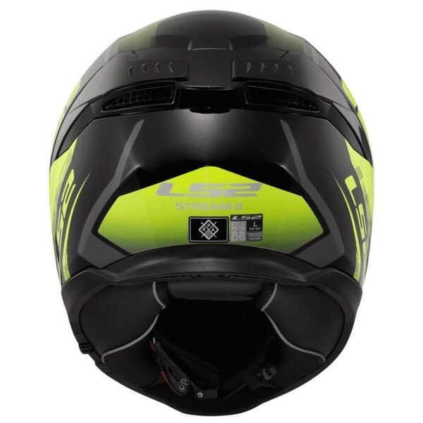 CASCO LS2 FF808 STREAM FURY NEGRO AMARILLO BRILLO