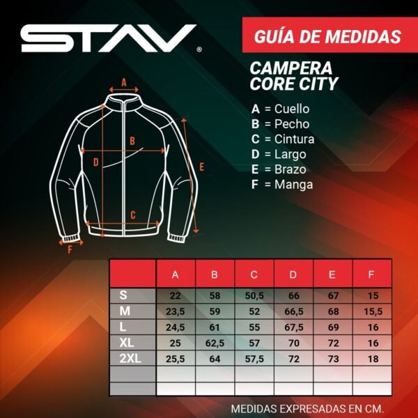 TALLES STAV CORE CITY CORDURA CORTA URBANA