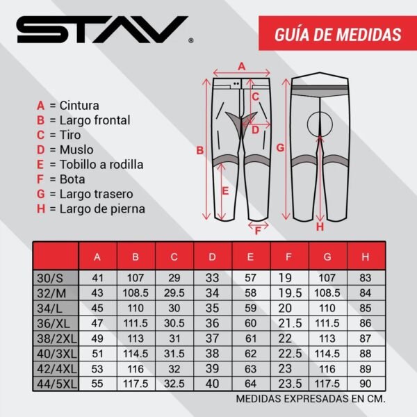 Guia de talles abrasion