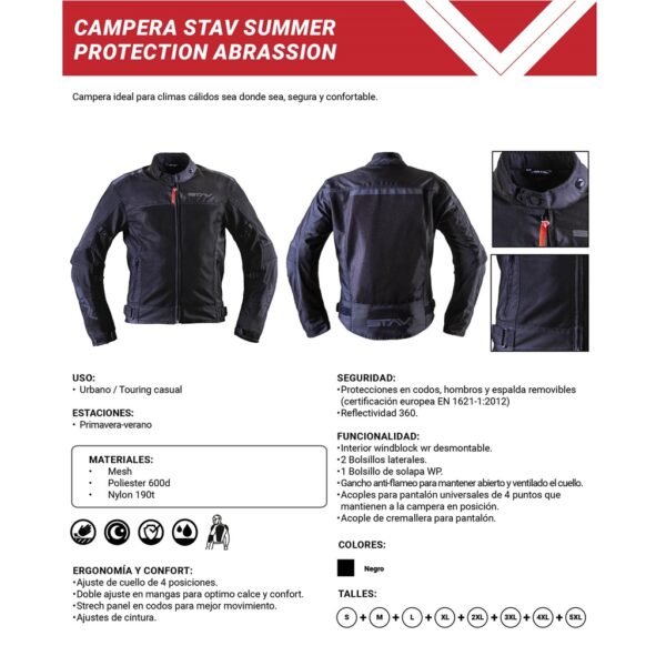 INFO CAMPERA STAV SUMMER PROT ABRASION CONTROL