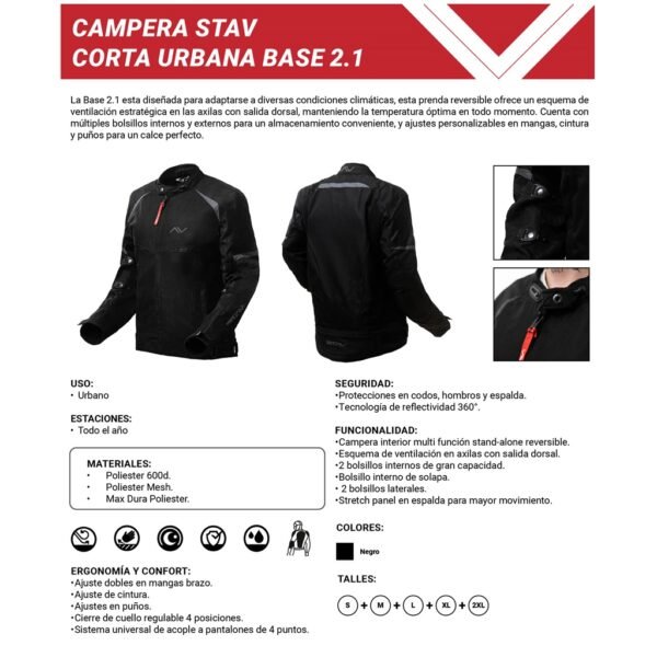 INFO STAV BASE 2,1CORDURA CORTA URBANA