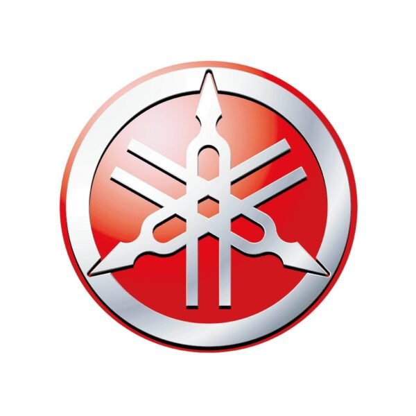 LOGO RESINADO REDONDO GRANDE YAMAHA ROJO