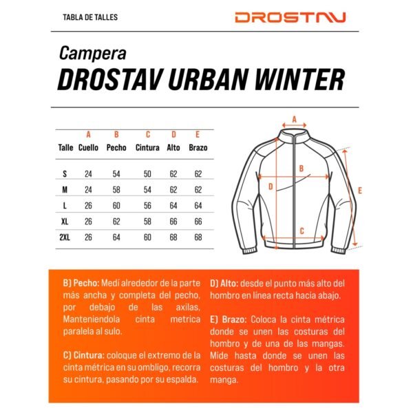 talles CAMPERA STAV WINTER SOFTSHELL