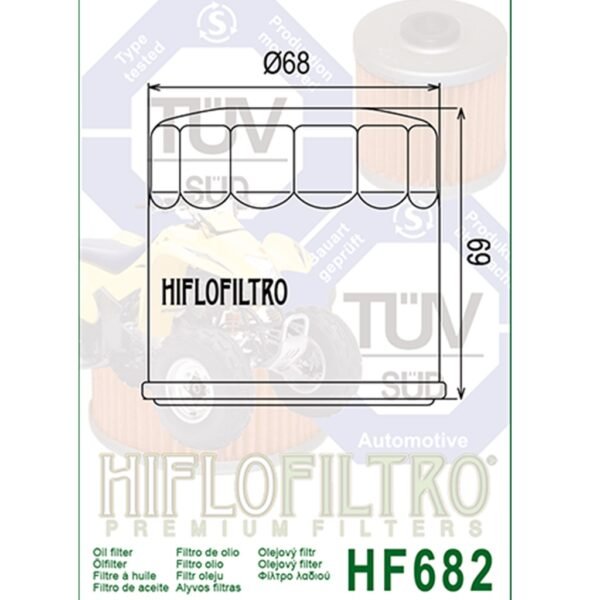 FILTRO ACEITE HIFLOFILTRO HF 682 MORINI 650 X-CAPE T