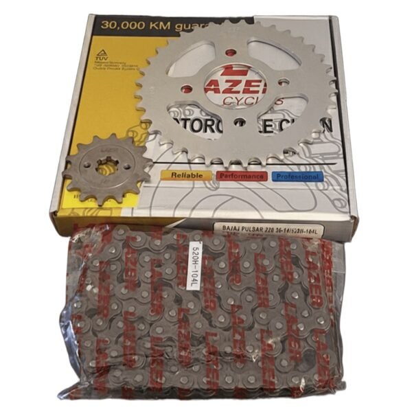 KIT TRANSMISION LAZER BAJAJ 220 36T - 14T CAD 520H X 104