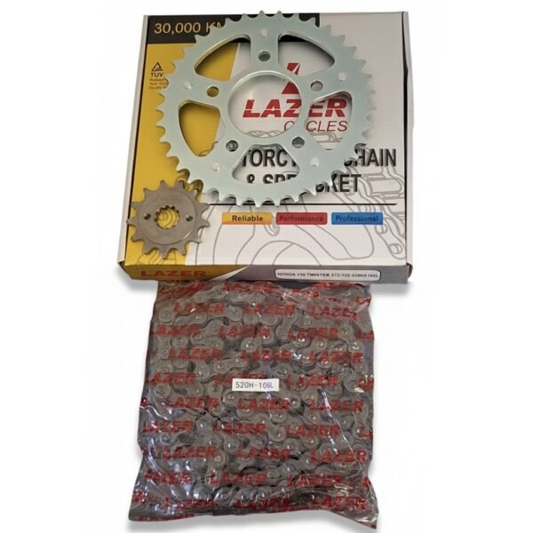 KIT TRANSMISION LAZER CBX 250 TWISTER 37T - 13T CAD 520H X 106