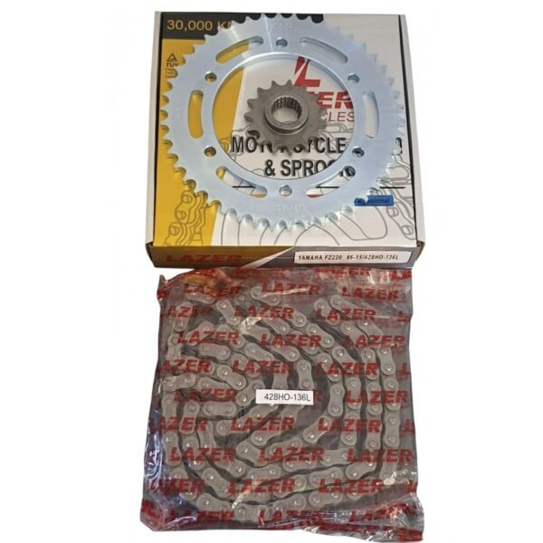 KIT TRANSMISION LAZER FZ 250 46T - 15T CAD 428H X 136 ORING
