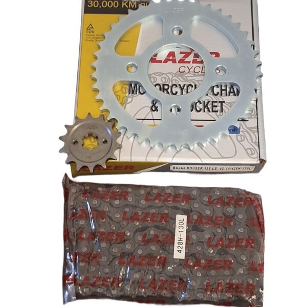 KIT TRANSMISION LAZER ROUSER 135 LS 42T - 14T CAD 428H X 130