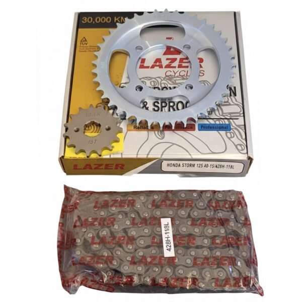 KIT TRANSMISION LAZER STORM 125 40T - 15T CAD 428H X 118