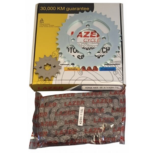 KIT TRANSMISION LAZER WAVE 100 36T - 14T CAD 428H X 110