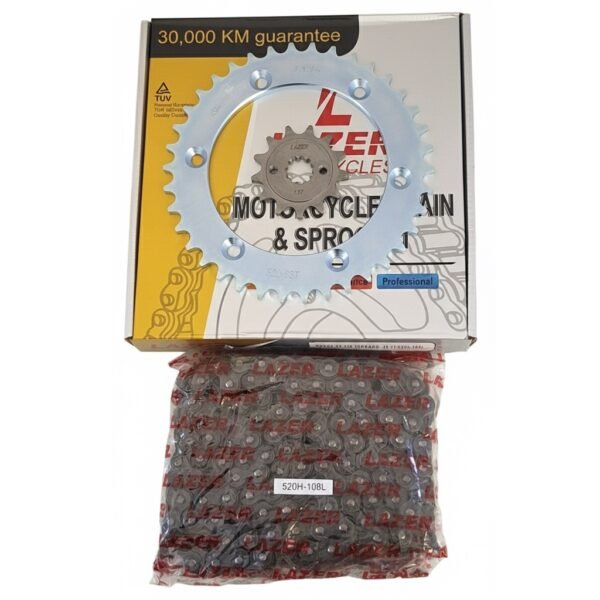 KIT TRANSMISION LAZER XR 250 TORNADO 38T - 13T CAD 520H X 108