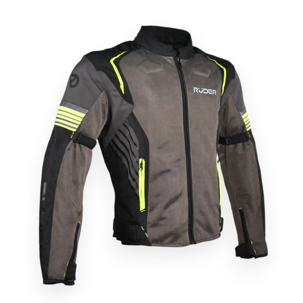 CAMPERA RUDER KOSMOS CORTA NEGRO Y AMARILLO