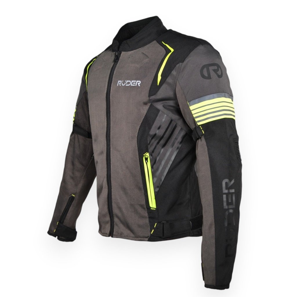 CAMPERA RUDER KOSMOS CORTA NEGRO Y AMARILLO