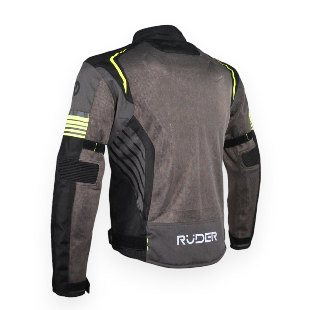 CAMPERA RUDER KOSMOS CORTA NEGRO Y AMARILLO