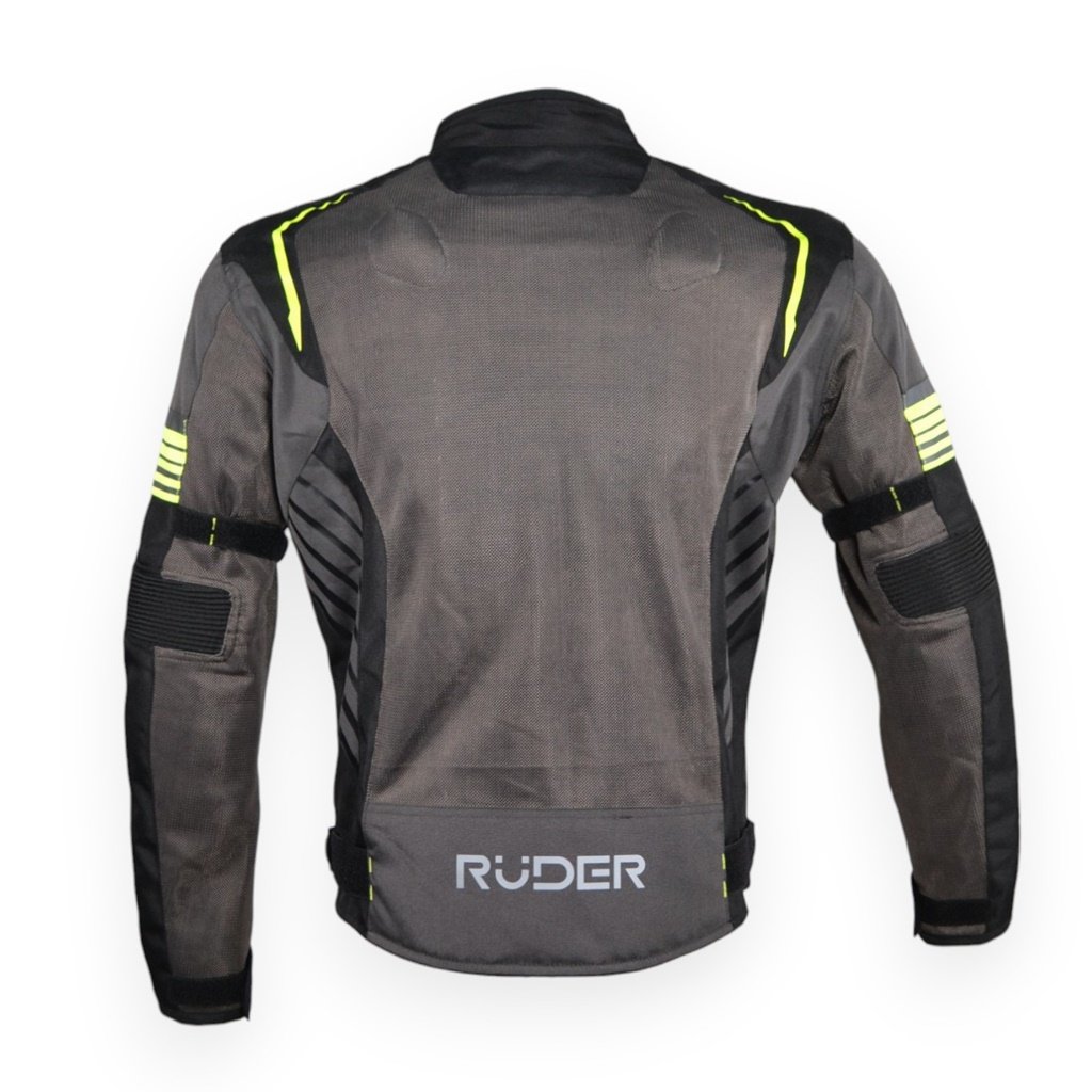 CAMPERA RUDER KOSMOS CORTA NEGRO Y AMARILLO