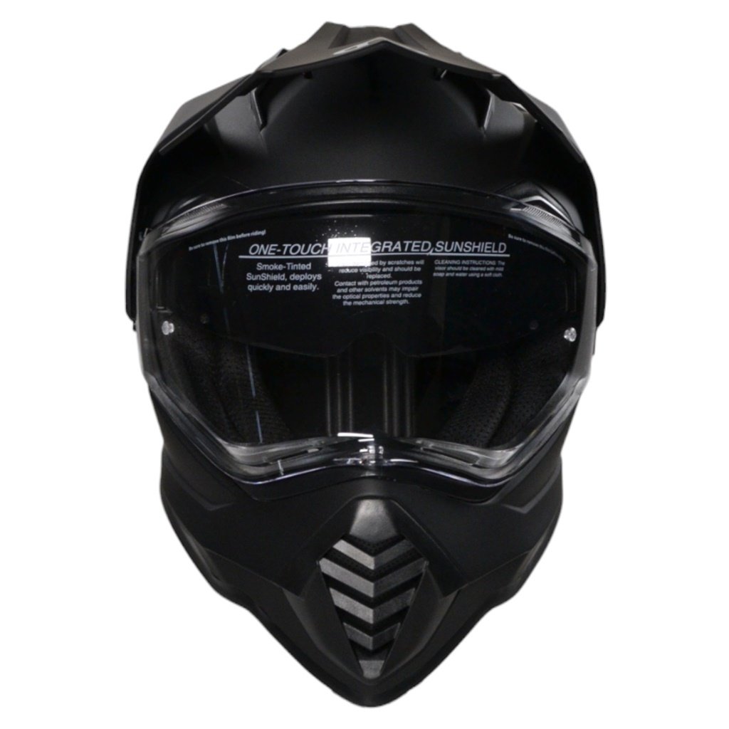 CASCO RUDER MAXIM SOLID DOBLE VISOR NEGRO MATE