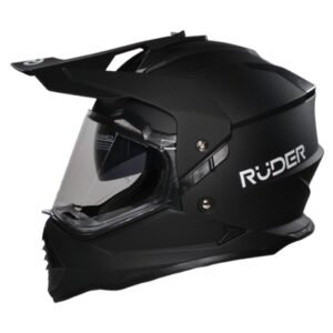 CASCO RUDER MAXIM SOLID DOBLE VISOR NEGRO MATE