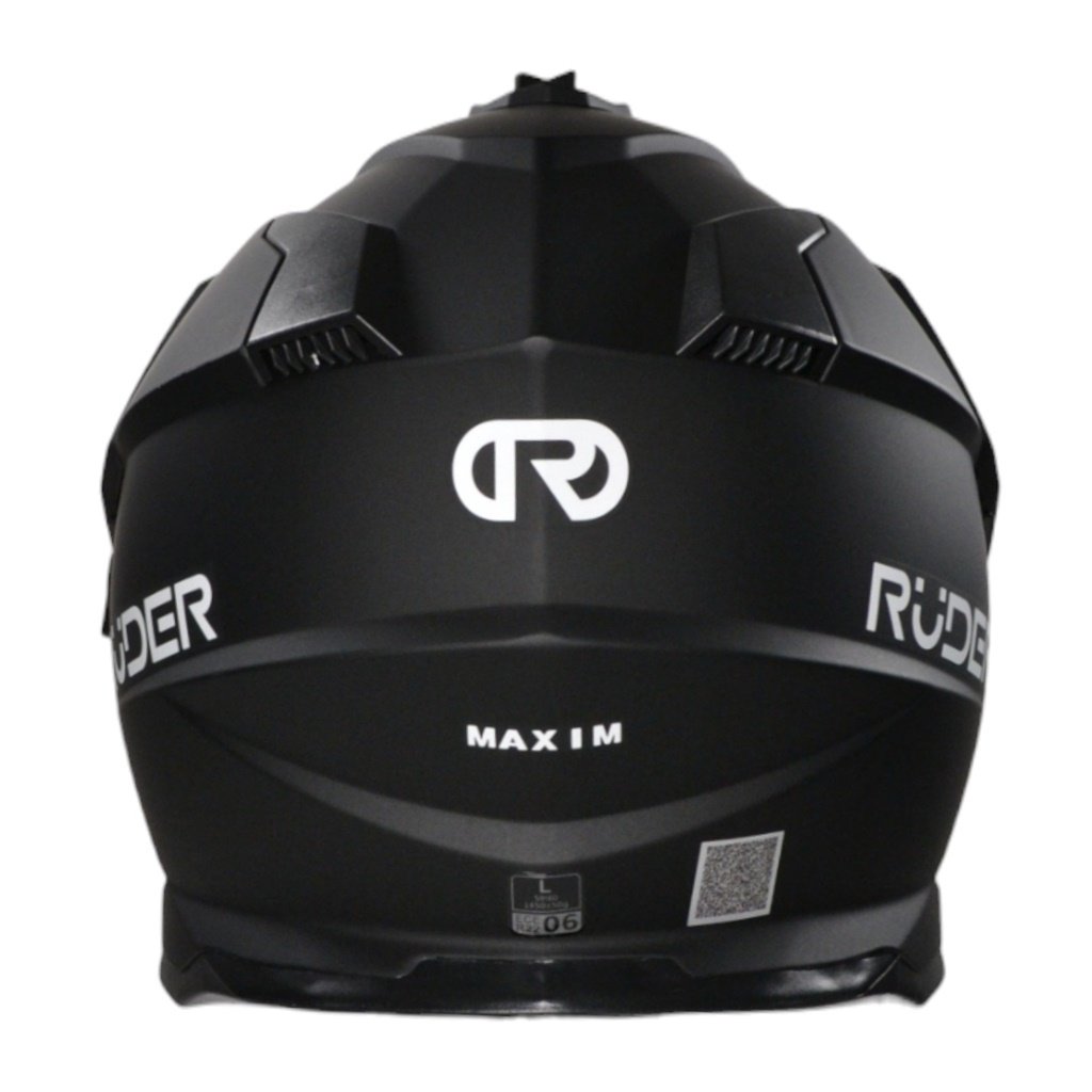 CASCO RUDER MAXIM SOLID DOBLE VISOR NEGRO MATE