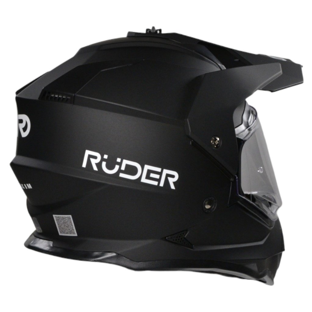 CASCO RUDER MAXIM SOLID DOBLE VISOR NEGRO MATE
