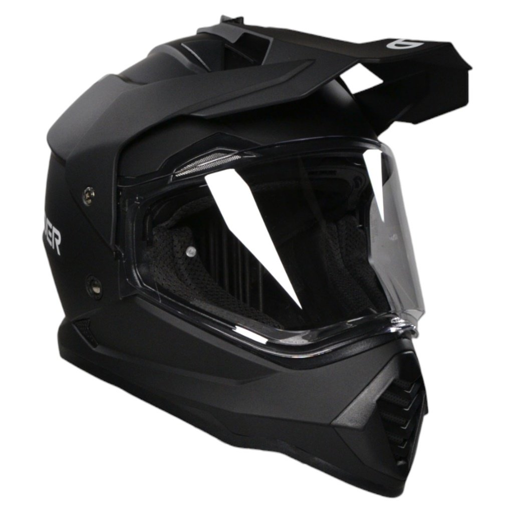 CASCO RUDER MAXIM SOLID DOBLE VISOR NEGRO MATE