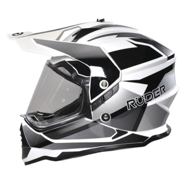El Ruder CASCO RUDER MAXIM SUPREME DOBLE VISOR GRIS BLANCO Y NEGRO - Beitia Motos
