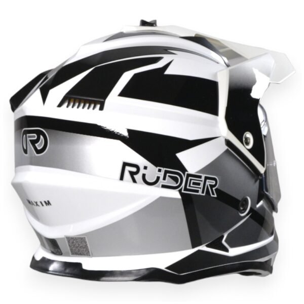 El Ruder CASCO RUDER MAXIM SUPREME DOBLE VISOR GRIS BLANCO Y NEGRO - Beitia Motos