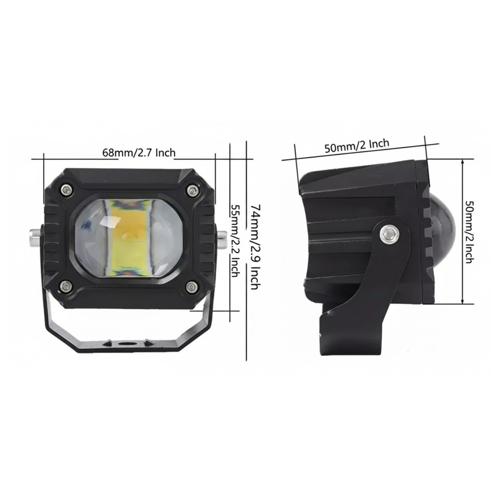 FAROL AUXILIAR LED BLANCO Y AMBAR CON OJO ANGEL 40W