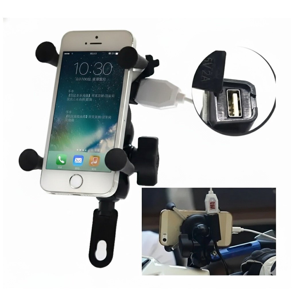 SOPORTE CELULAR ARAÑA CON TOMA USB FENIX