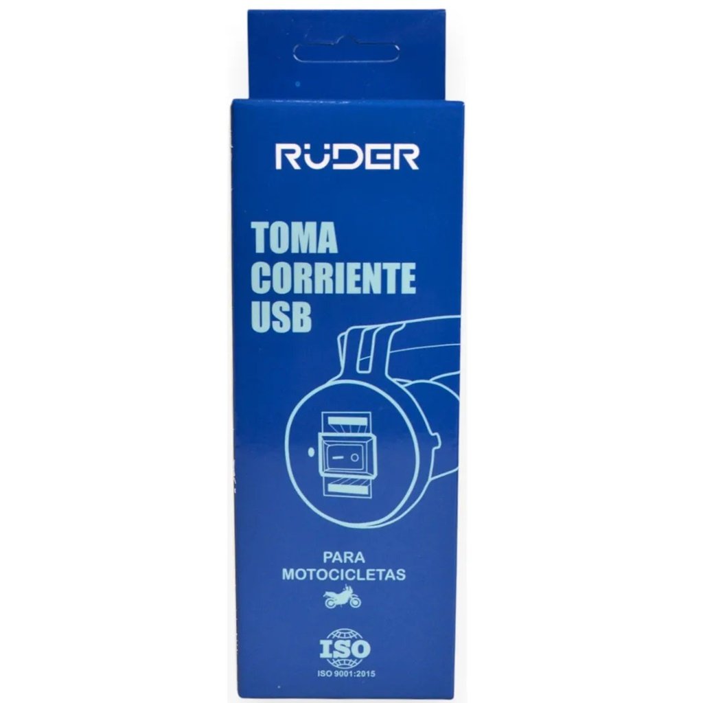 TOMA 12V USB DOBLE RUDER CON TECLA LUC06