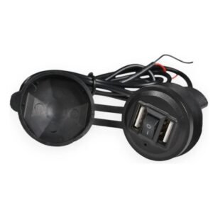 TOMA 12V USB DOBLE RUDER CON TECLA LUC06