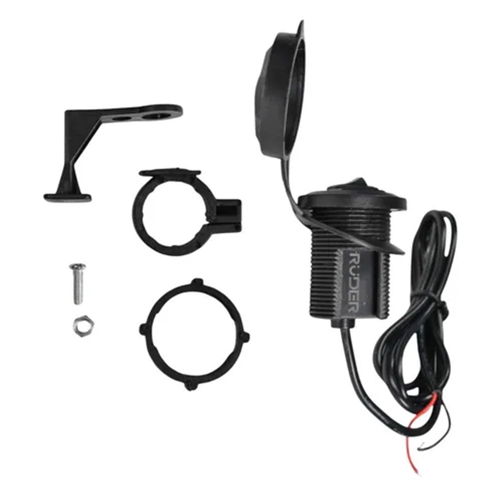 TOMA 12V USB DOBLE RUDER CON TECLA LUC06