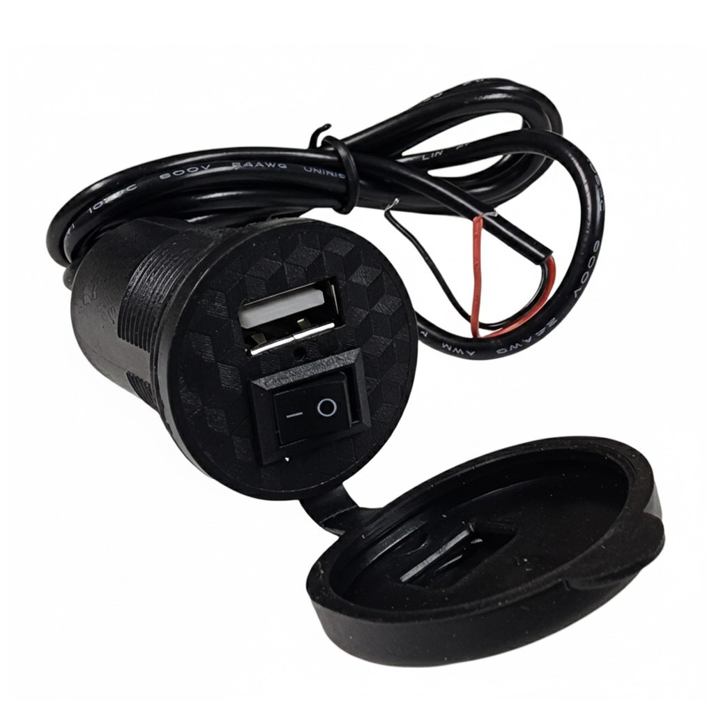 TOMA 12V USB SIMPLE CON TECLA FENIX