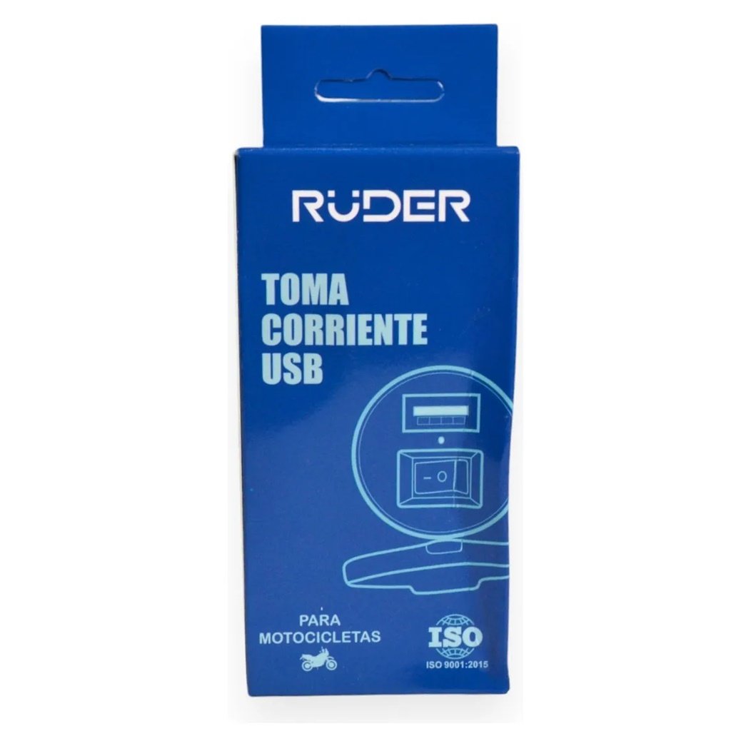 TOMA 12V USB SIMPLE RUDER CON TECLA YLUC05