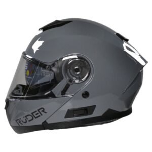 CASCO REBATIBLE RUDER DOMECQ DOBLE VISOR SOLID GRIS