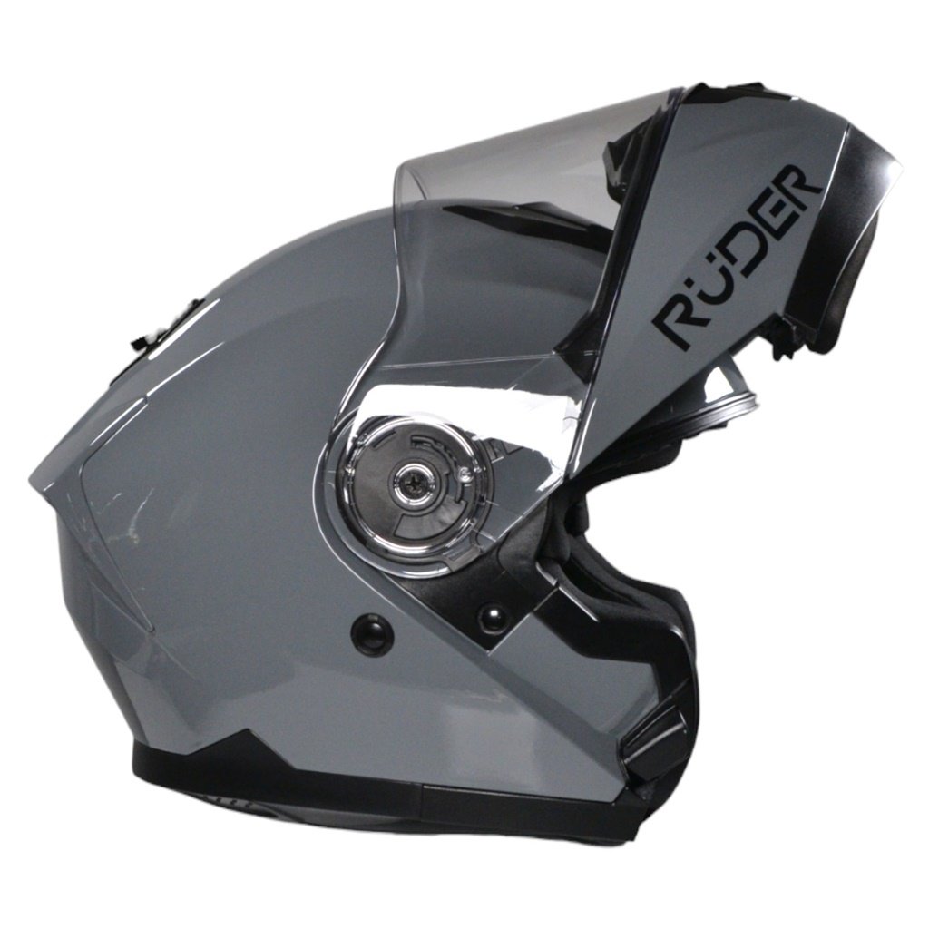 CASCO REBATIBLE RUDER DOMECQ DOBLE VISOR SOLID GRIS