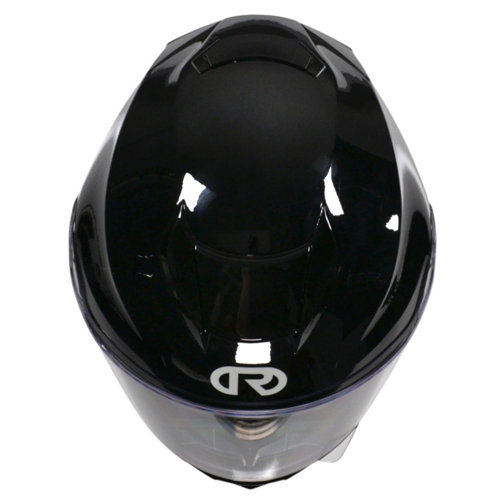 CASCO REBATIBLE RUDER DOMECQ DOBLE VISOR SOLID NEGRO BRILLANTE