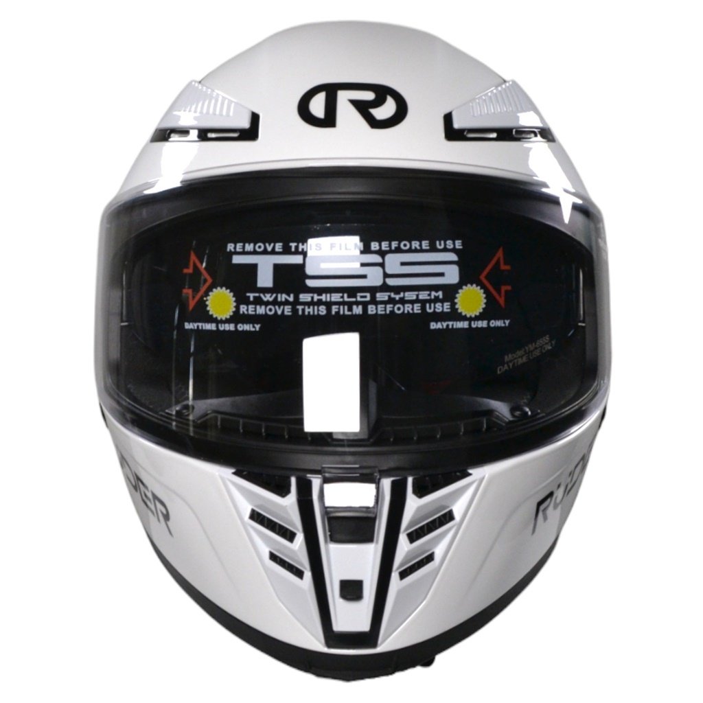 CASCO RUDER CLIPPER BLANCO BRILLO